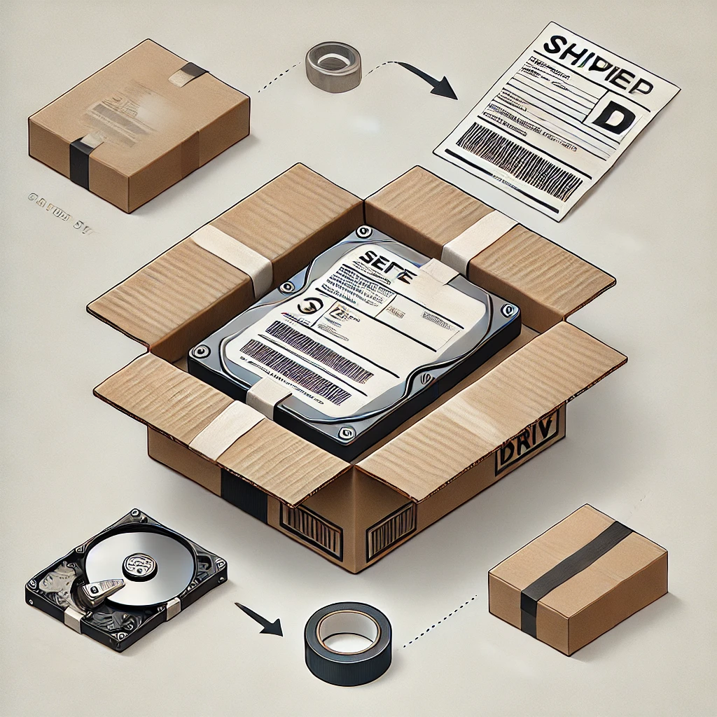 Ilustração de embalagem de HDD